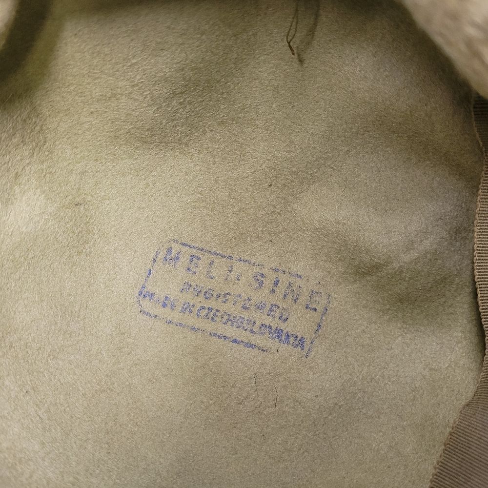VINTAGE 50s chartreuse green‎ furry pillbox beret hat Montaldo's - Picture 5 of 8